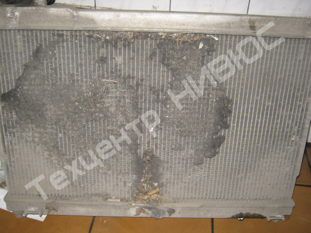 7. Демонтированный радиатор нуждается в чистке.